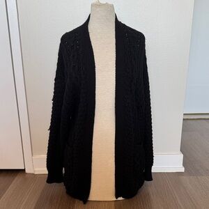 Wilfred Free Black Knit Open Cardigan – XS